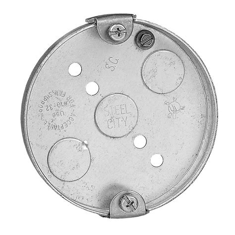 4 pancake electrical box flex fitting|circular pancake box.